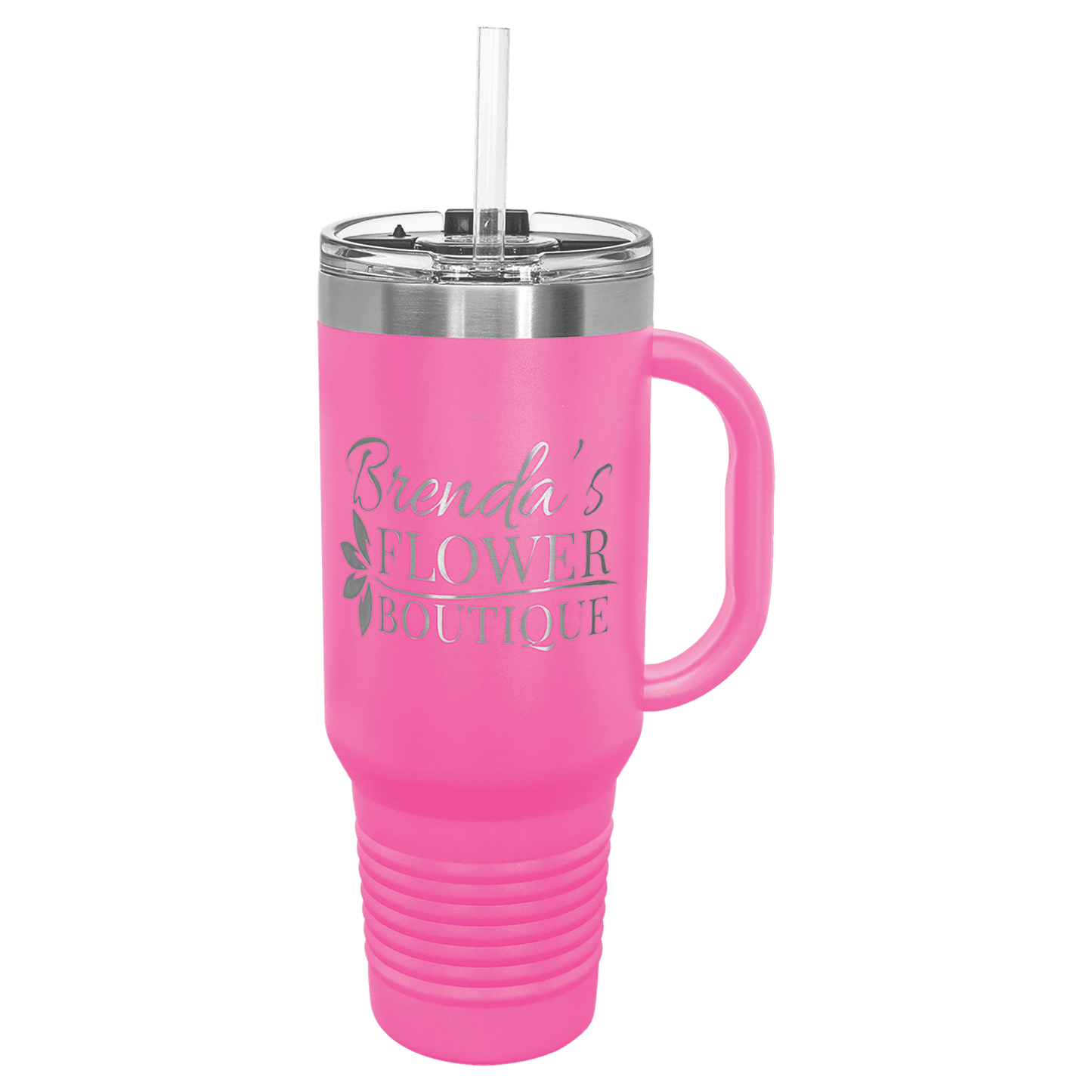 Pink Polar 40 oz. Travel Mug with Straw and Snap Lid