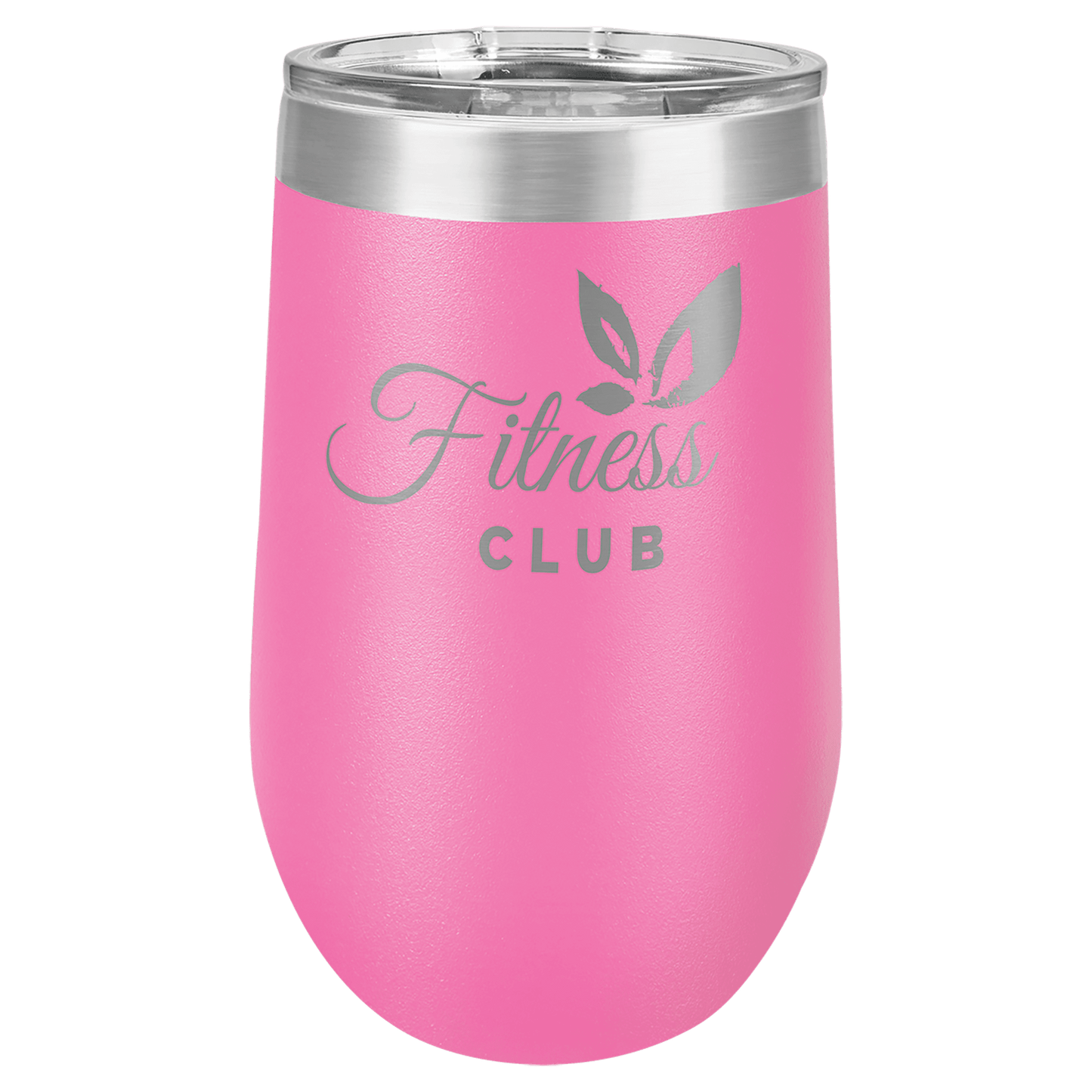 Pink Stemless Tumbler with Clear Lid