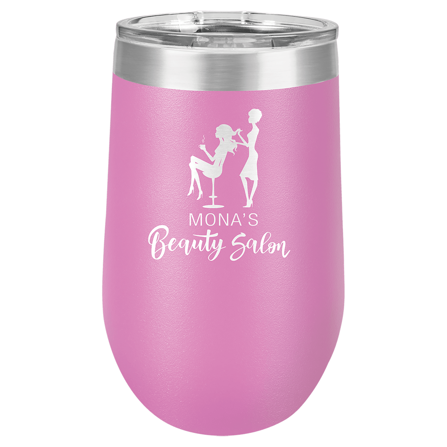 Light Purple Stemless Tumbler with Clear Lid
