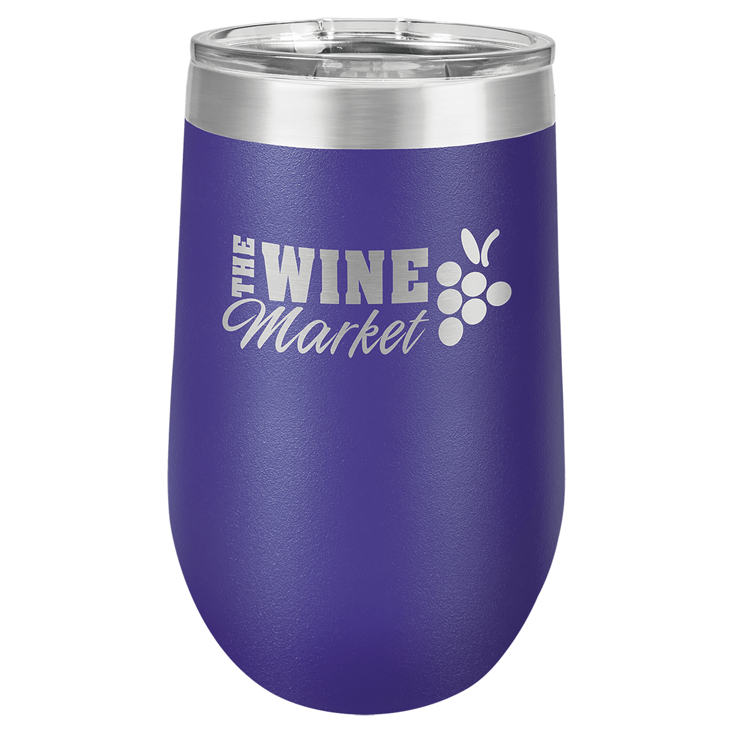 Purple Stemless Tumbler with Clear Lid