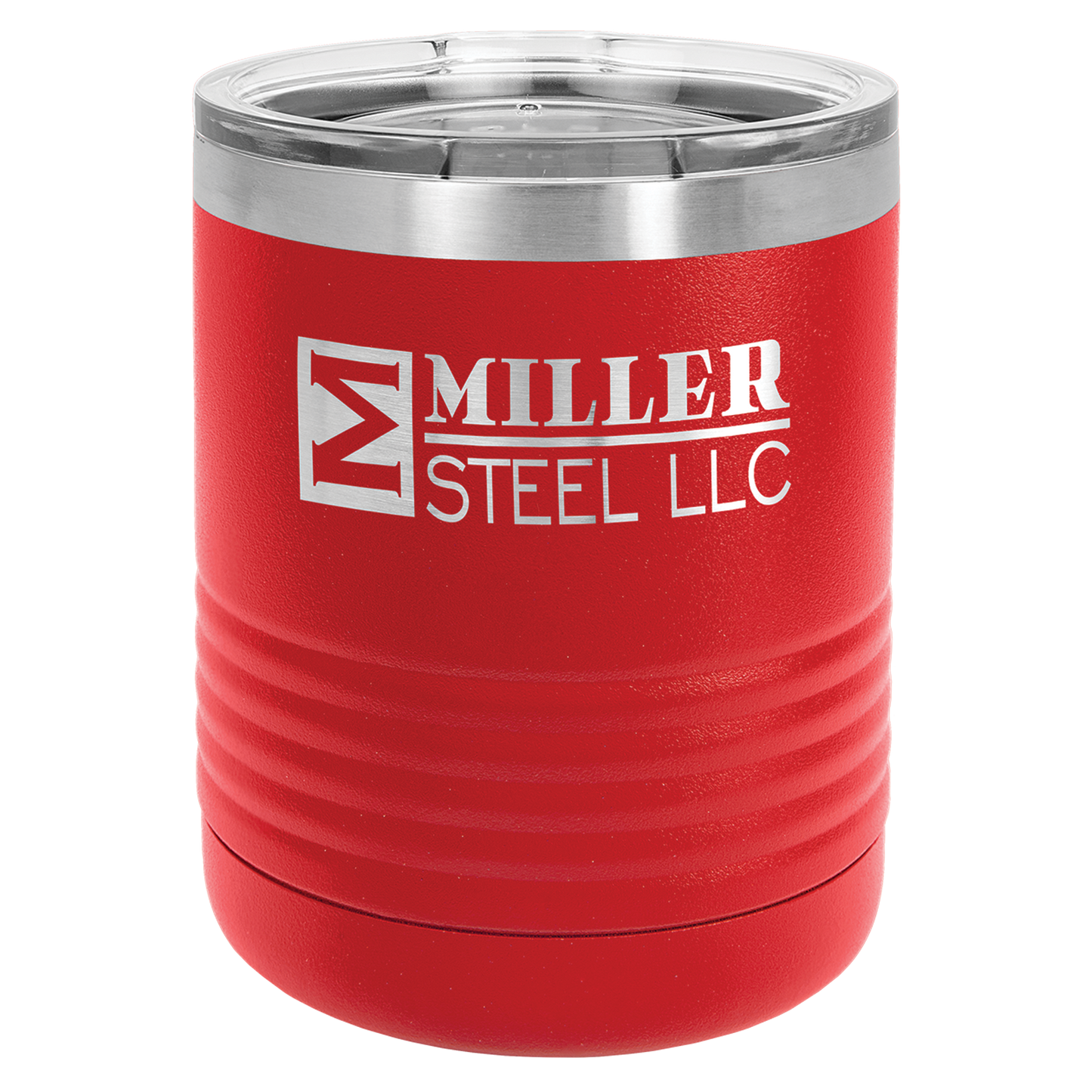 Red 10 oz. Ringneck Tumbler with Clear Lid