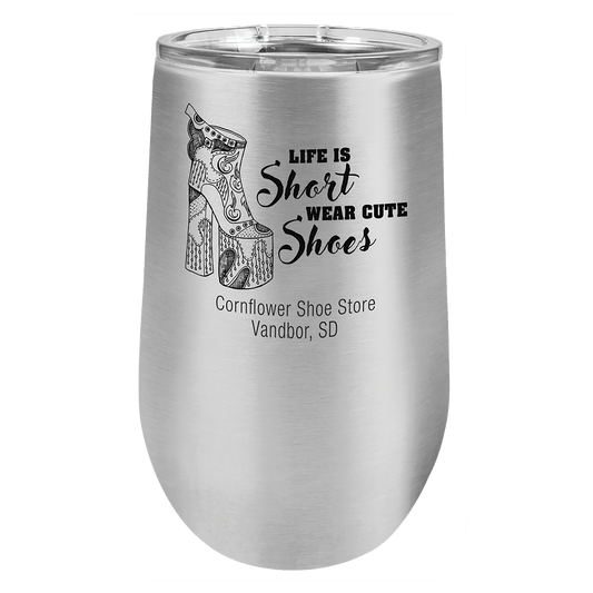 Stainless Steel Stemless Tumbler with Clear Lid
