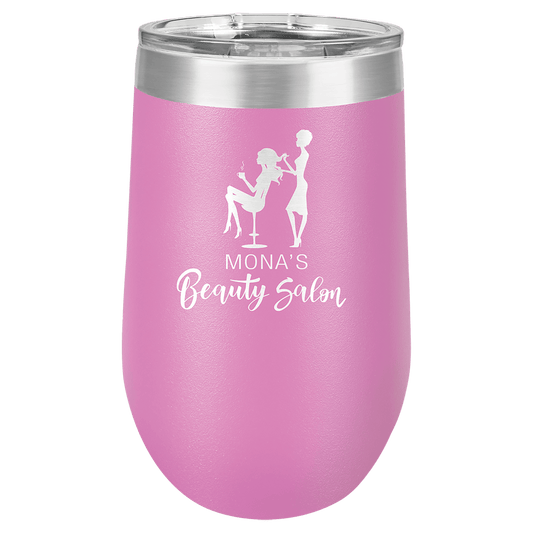 Light Purple Stemless Tumbler with Clear Lid