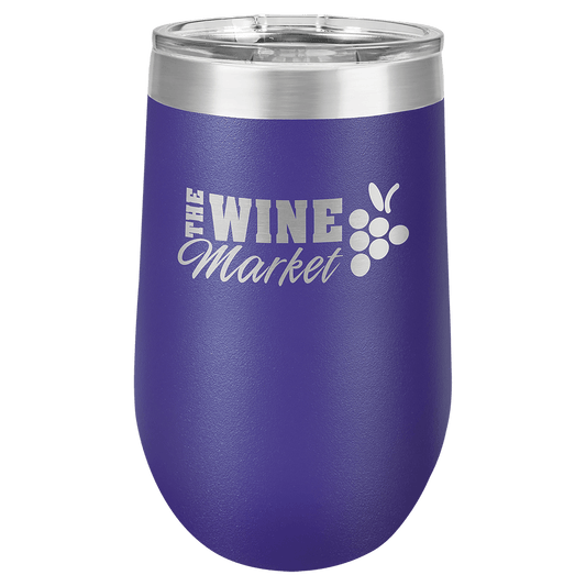 Purple Stemless Tumbler with Clear Lid