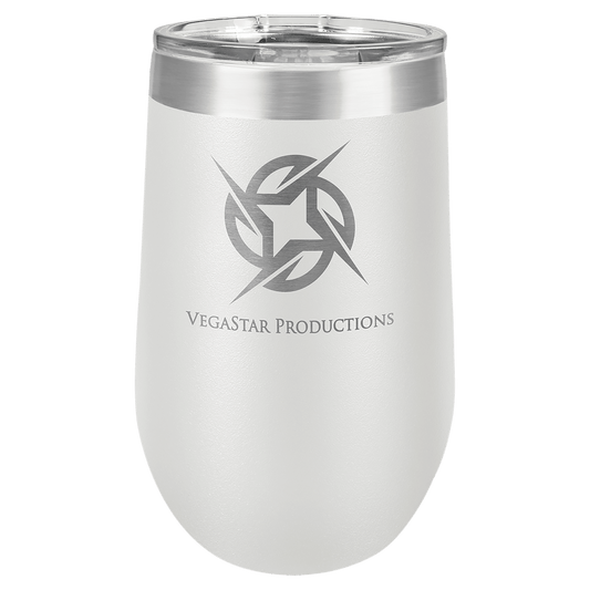 White Stemless Tumbler with Clear Lid