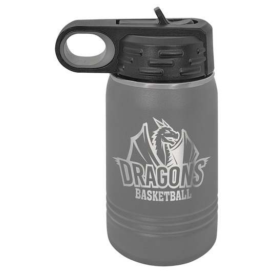 Dark Gray 12 oz. Water Bottle