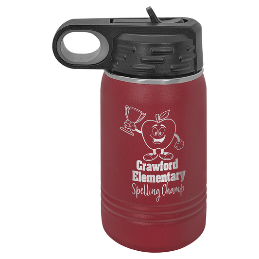Maroon 12 oz. Water Bottle