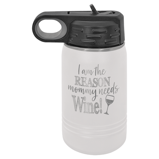 White 12 oz. Water Bottle